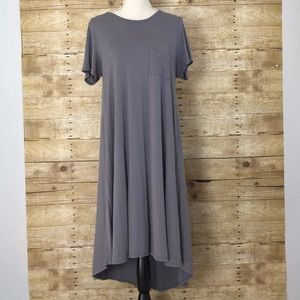 LuLaRoe Dresses - LULAROE CARLY HIGH LOW DRESS SS GRAY SIZE SMALL LuLaRoe Dresses - LULAROE CARLY HIGH LOW DRESS SS GRAY SIZE SMALL